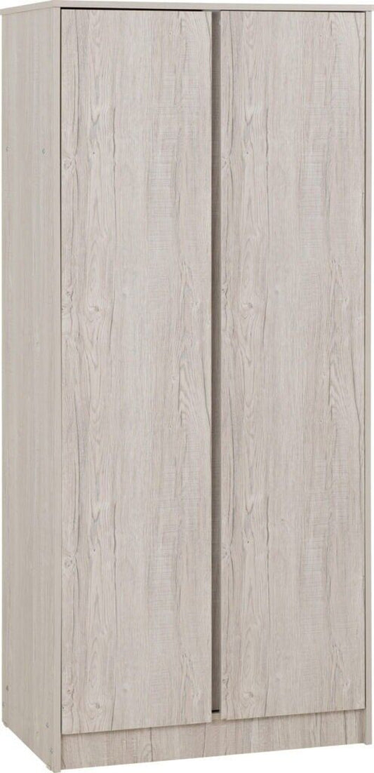 Stylish Malvern 2 Door Wardrobe in Urban Snow Beige - Perfect for Modern Spaces!