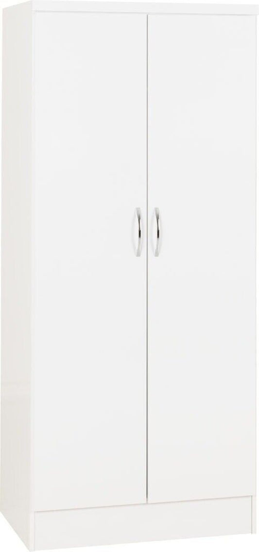 Nevada 2 Door All Hanging Wardrobe in White Gloss Finish